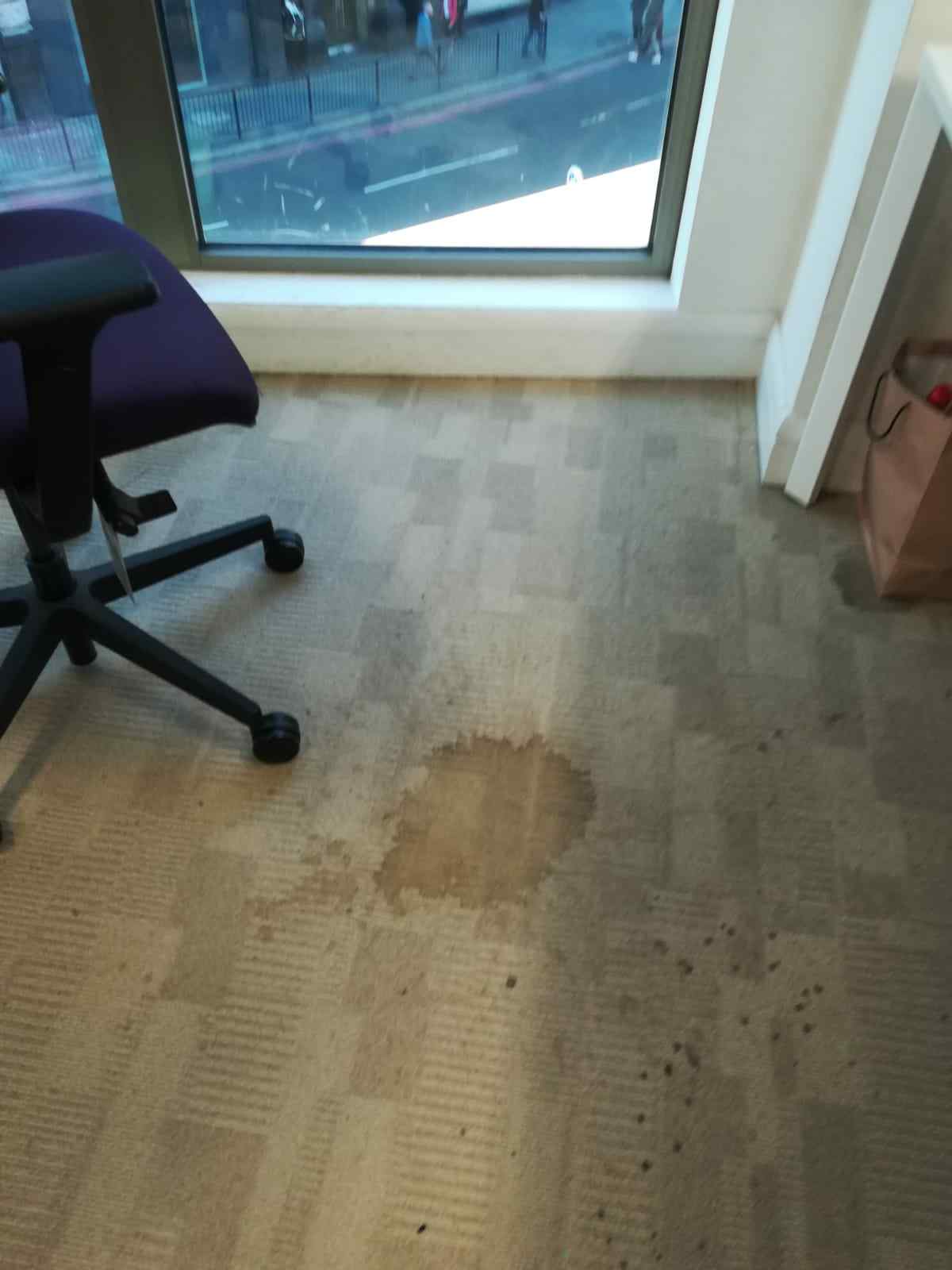 coffee stains on office carpet
